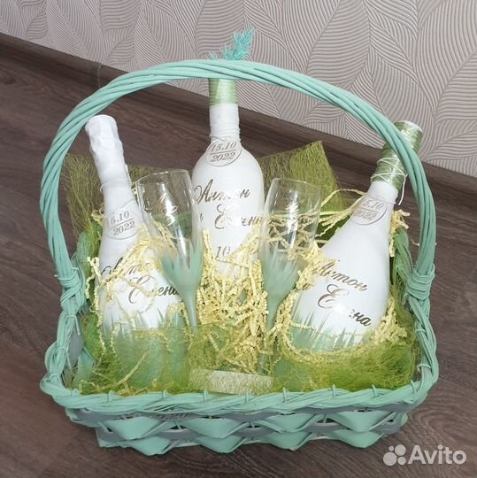 Декорирование шампанского, оформление бутылок