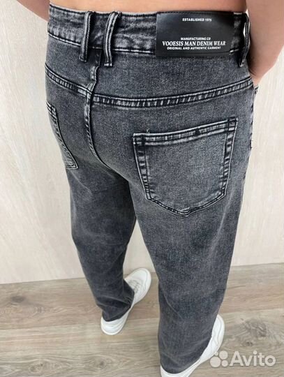 Джинсы бананы мужские