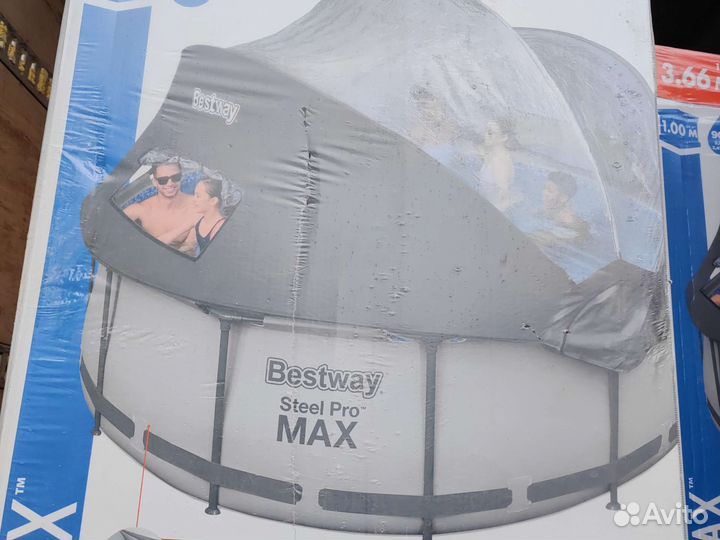 Каркасный бассейн 366*100 с куполом bestway 5619N