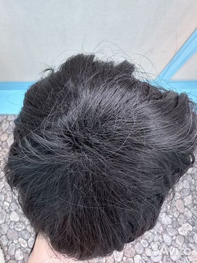 Парик черный с челкой (искусственный волос)
