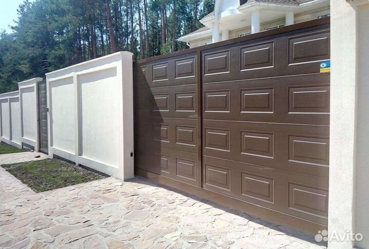 Откатные ворота m произв Алютех установка