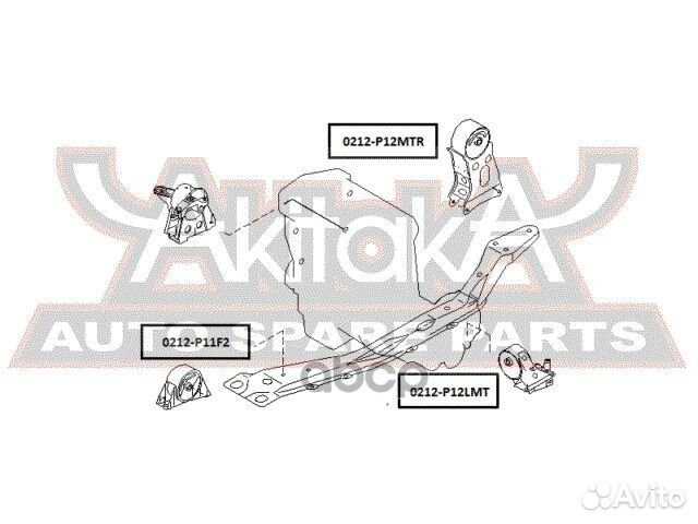 Подушка двигателя левая MT 0212P12LMT asva