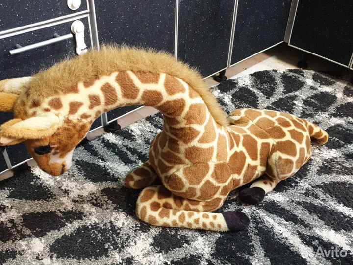 Детская лошадка - качалка, мягкий жираф