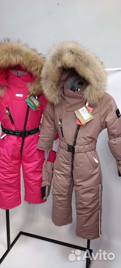110 новый Зимний комбинезон для девочки