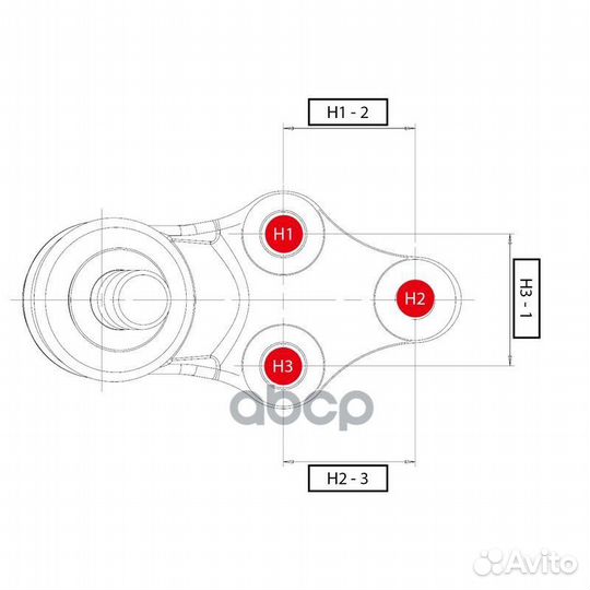 CBT-57R Опора шаровая перед прав camry ACV3#