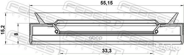 Сальник привода mitsubishi lancer CY/CZ# 2007.0