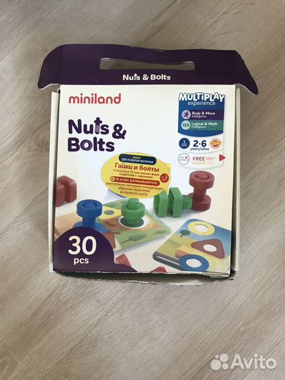Развивающая игрушка гайки и болты