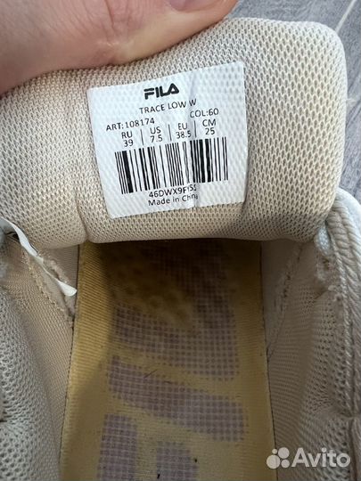 Кроссовки fila trace low