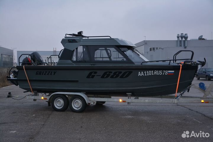 Катер grizzly G680 PRO cruiser + Suzuki df225tx