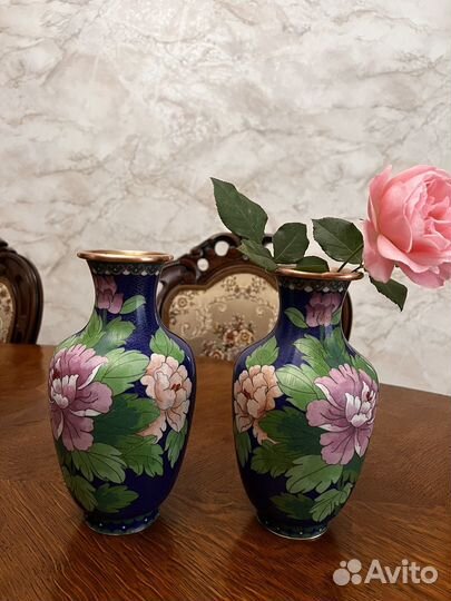 Ваза китай клуазоне