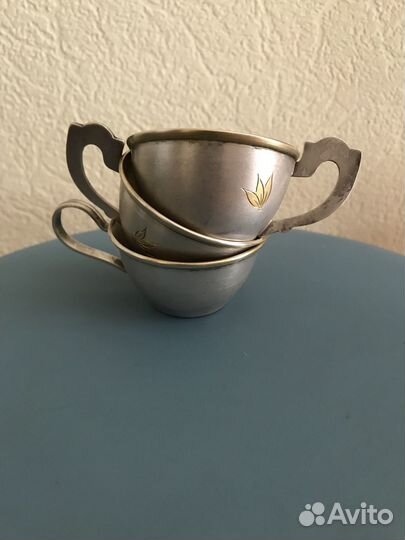 Кофейные мельхиоровые чашечки Юммет