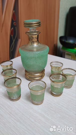 Штофы и графины СССР цветное стекло