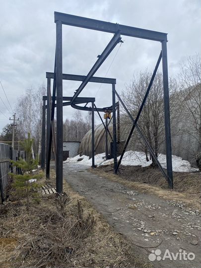 Каркас Арочный ангар с кран балкой