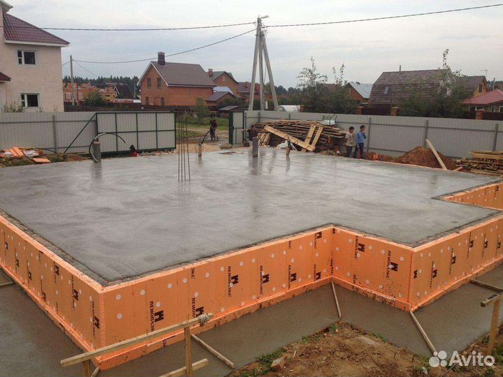 Бетонные работы заливка фундамента