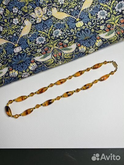 Винтажные бусы, чокер.Арт стекло