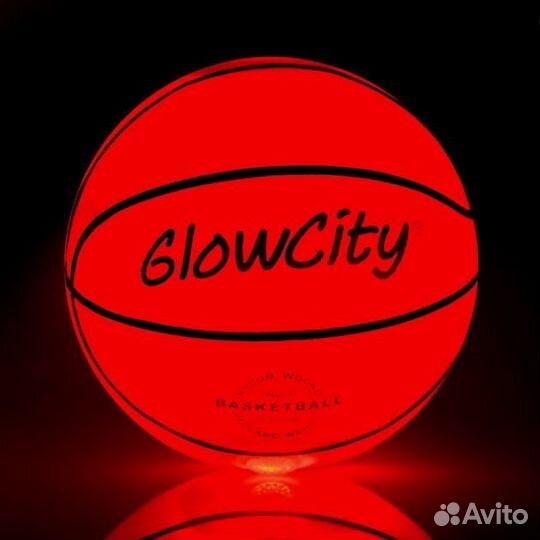 Светящийся баскетбольный мяч размер 7 новый +насос