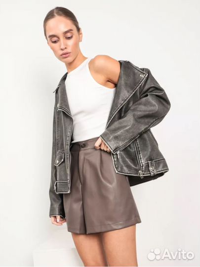 Шорты из экокожи xs