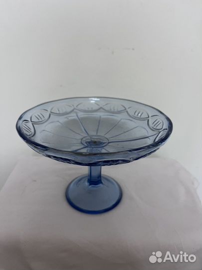 Ваза конфетница, купоросное стекло,подстаканники