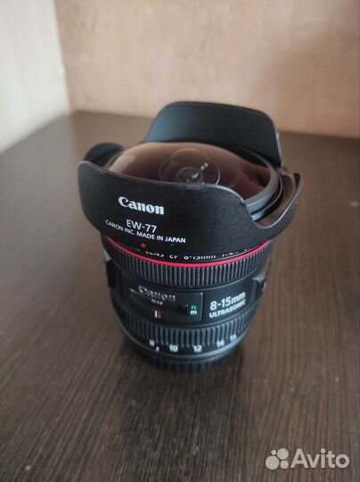 Объектив canon ef 8 15mm f/4l fisheye usm