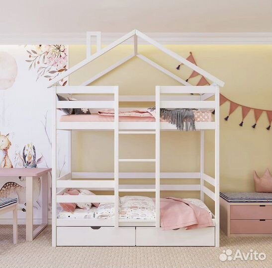 Детская кровать двухъярусная особая