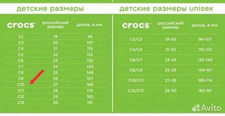 Сапоги Crocs c10