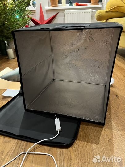 Фотобокс 40 см с регулировкой подсветки и 3 фонами