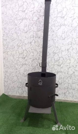 Печь пoд казан c трубой 8 литров