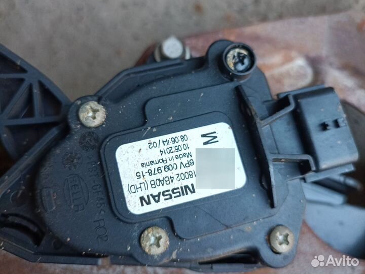 Педальный узел nissan qashqai же 11
