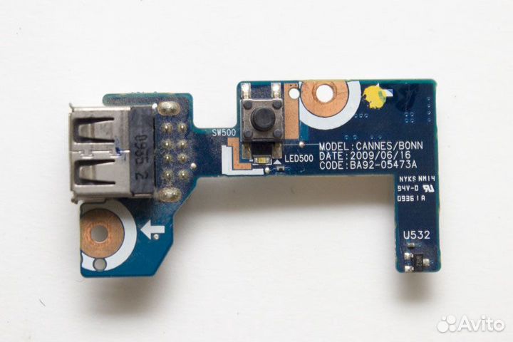 Платы кнопки включения и USB для ноутбуков Samsung