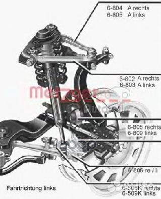 Рычаг перед. A4, A6, A8, P5 верхний кривой R/8E