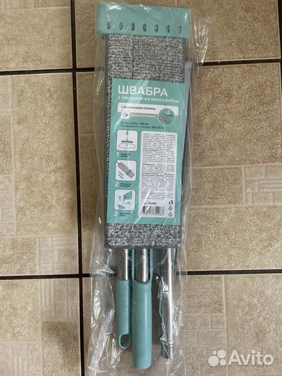 Швабра с насадками из микрофибры