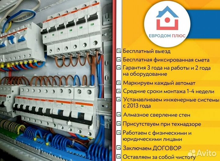 Электромонтажные работы под ключ