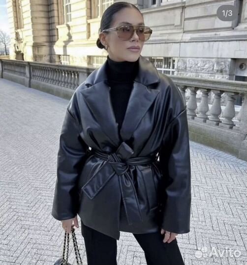 Черная куртка zara