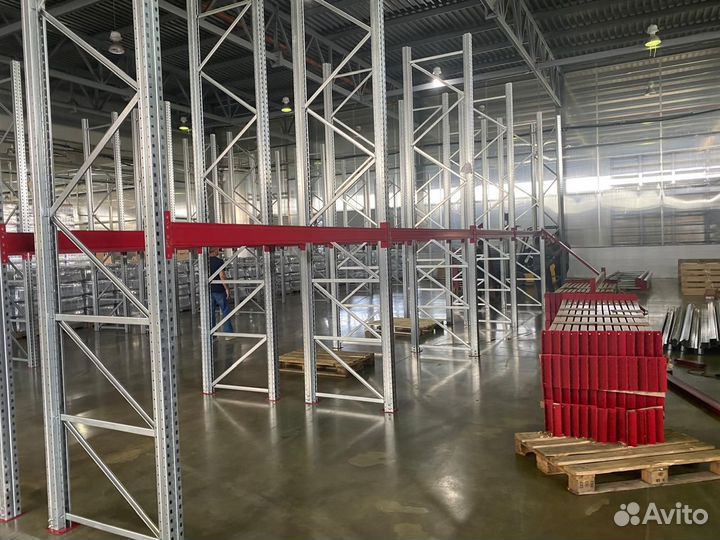 Стеллажи складские паллетные от 3х до 12 м