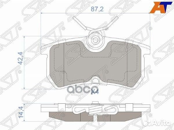 Колодки тормозные зад ford focus I 98-04/fiesta