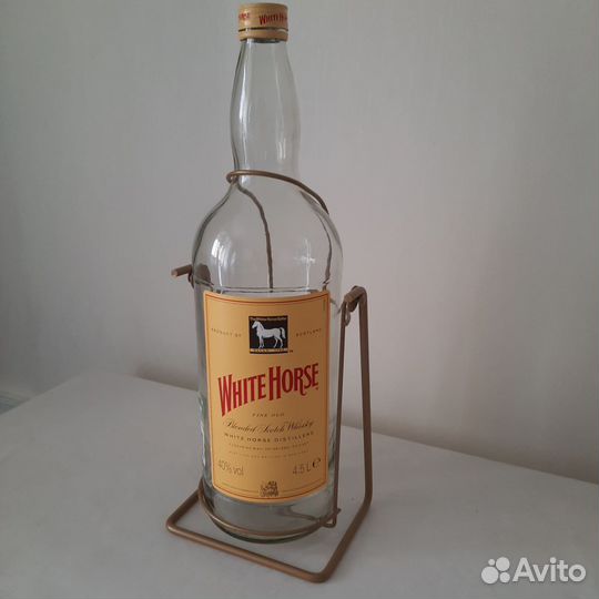 Бутылка от виски White horse 4.5l с коробкой