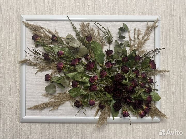 Картины из сухоцветов ручной работы