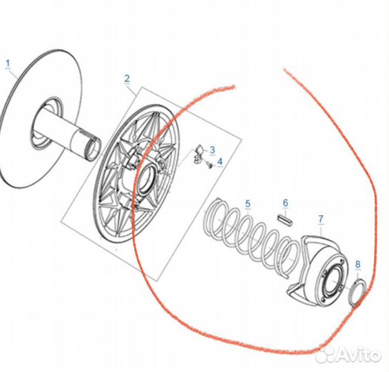 Вариатор cf moto x8 ho