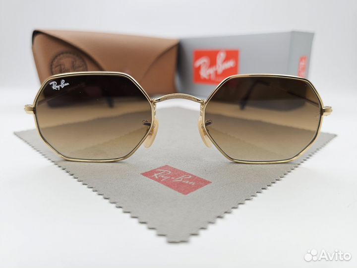 Очки Ray Ban Octagonal 3556 Brown Gradient Стекло