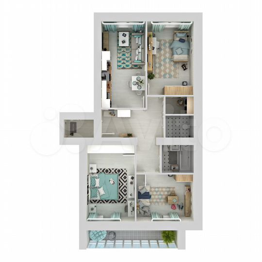 3-к. квартира, 88,4 м², 9/16 эт.