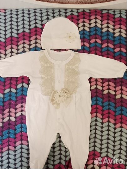 Конверт на выписку зимний, и костюмчик 56 размера