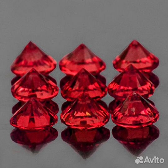 Шпинель натуральная 0,97Ct 9шт 3,0мм VVS Круг Мьян
