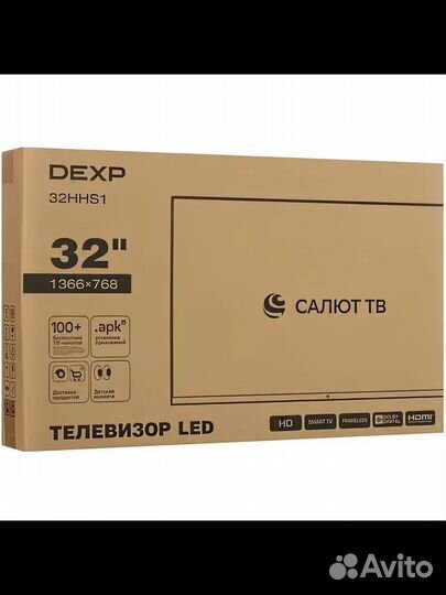 LED-телевизор dexp 32HHS1 черный