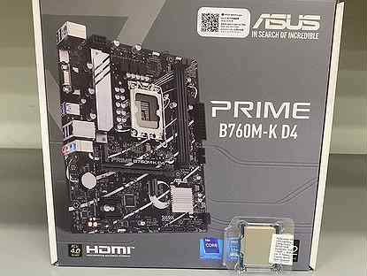 Комплект i5 12400f+ asus prime B760M-K D4