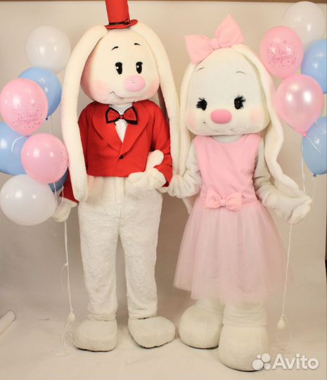 Ростовые куклы зайчики (аренда или с аниматором)