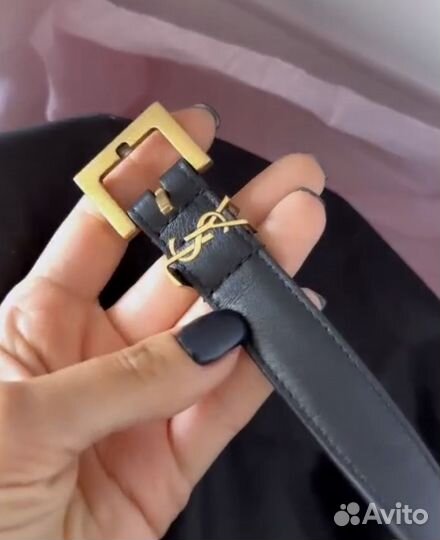 Ремень yves saint laurent 90 см ширина 2 см