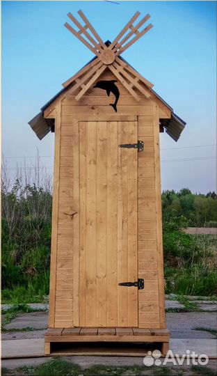 Дачный туалет деревянный DRE445