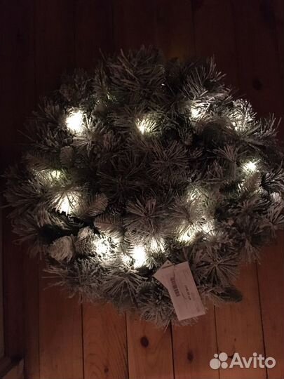 Новые Новогодние венки Karlsbach с лампочками 60см