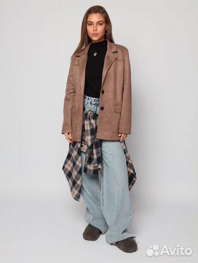 Пиджак из искусственной замши