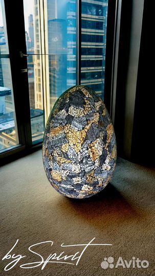 Светильник Яйцо Черное Золото